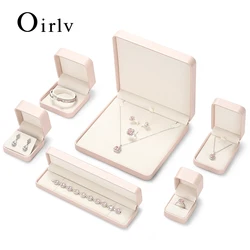 Oirlv Pink Luxury Jewelry Ring Box For Engagement Wedding Ring Box Birthday Jewerly Pendant Bracelet Necklace Display Gift Box