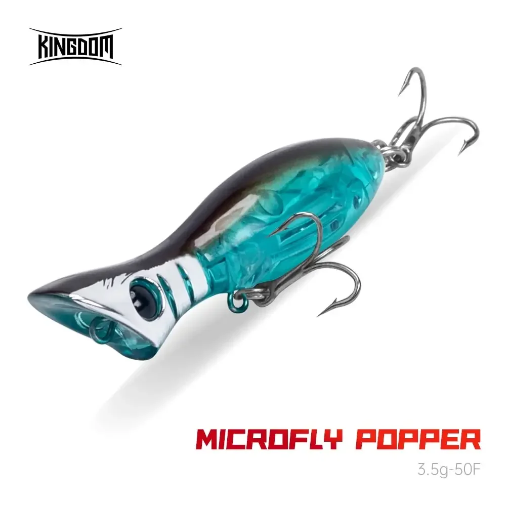 

Kingdom Floating Popper Fishing Lures 50mm 3.5g Fishing Wobblers Artificial Hard Baits For Bass Pike Fishing Accessories