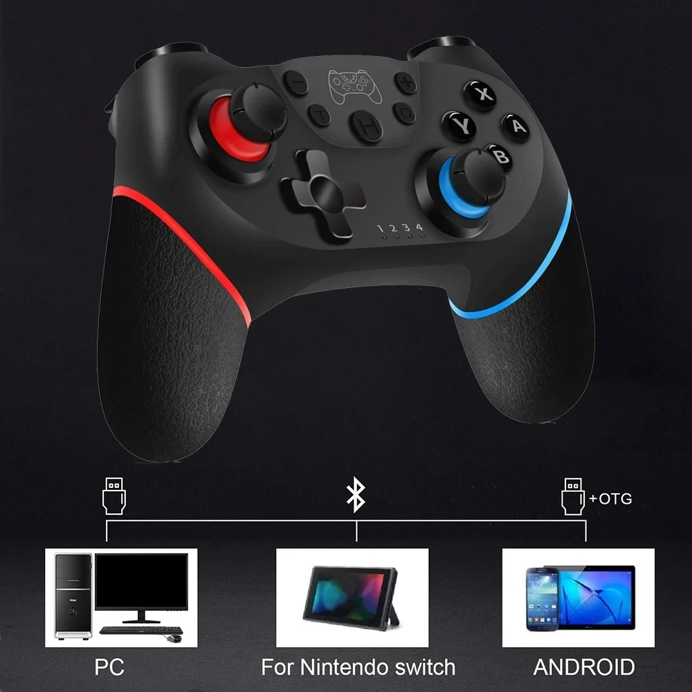 Mando inalámbrico Compatible con Nintendo Switch/NS Lite/NS Oled Console Controle para Android PC Joystick con 6 ejes