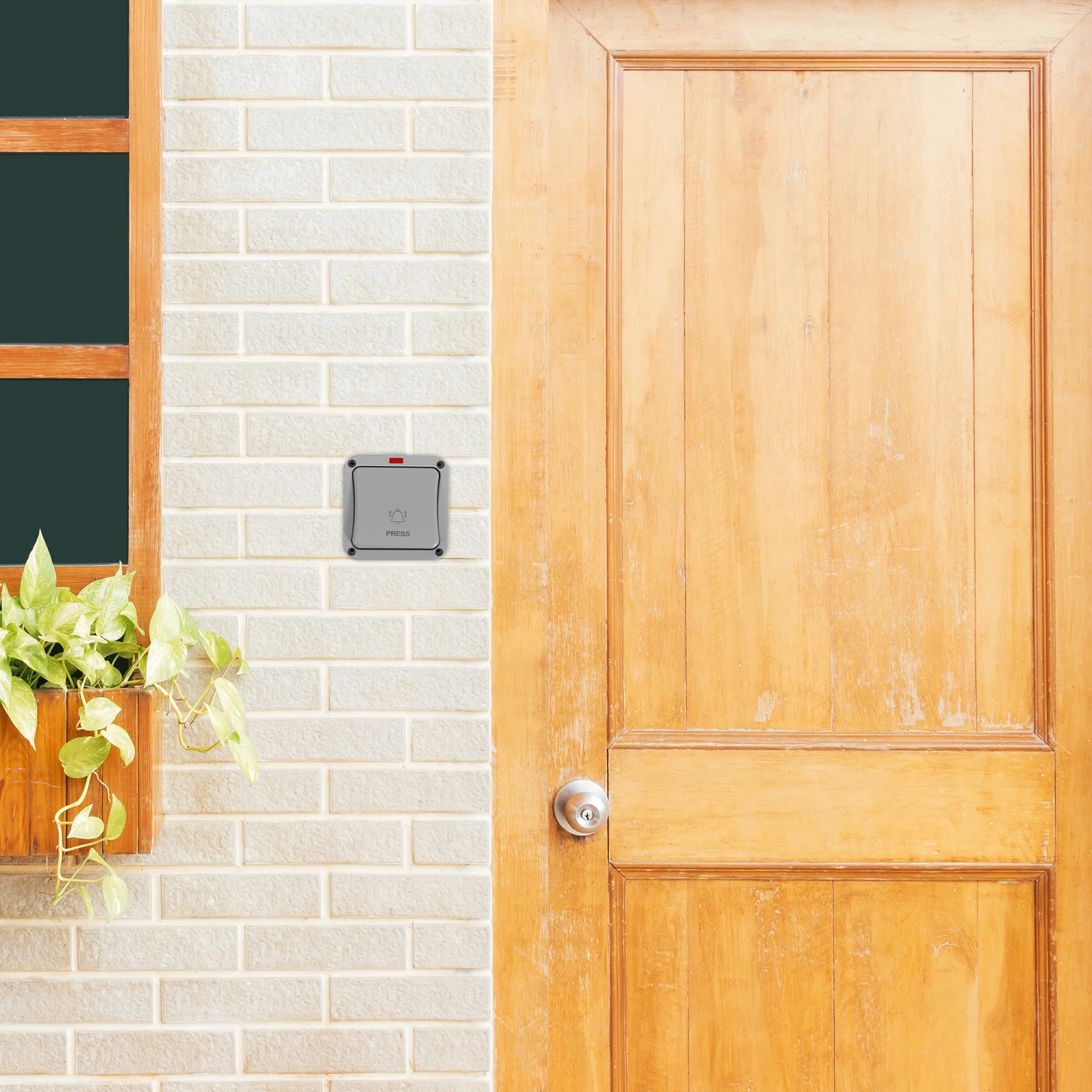 مفتاح زر مقاوم للماء في الهواء الطلق، تصميم مقاوم للمطر، زر ضغط مثبت على الحائط لفتح البوابة الكهربائية لباب المرآب