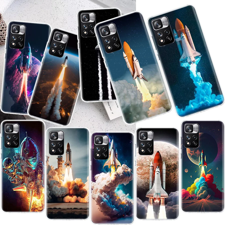 Space Shuttle Navigation Phone Case For Xiaomi Redmi Note 13 Pro Plus 5G 12 12C 9 9T 9C 9A 10C 10A 10 K60 K70 Pro 8A 8 7A 7 6A 6