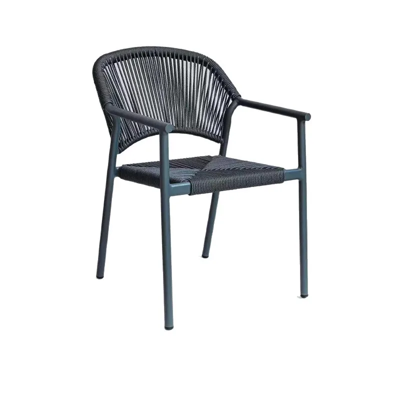 

Outdoor villa balcony rattan chair courtyard leisure back chair furniture garden terrace cafe outside table and chair combinatio