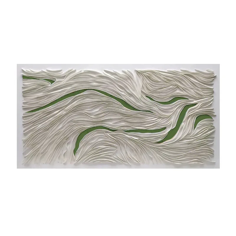 

Living room background wall physical installation painting designer recommends three-dimensional abstract office model room