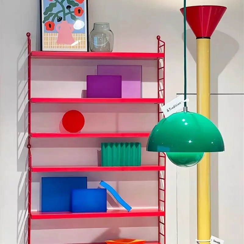 Shelf wall colored wall  storage rack, display rack simple creative decorative rack (need to punch)