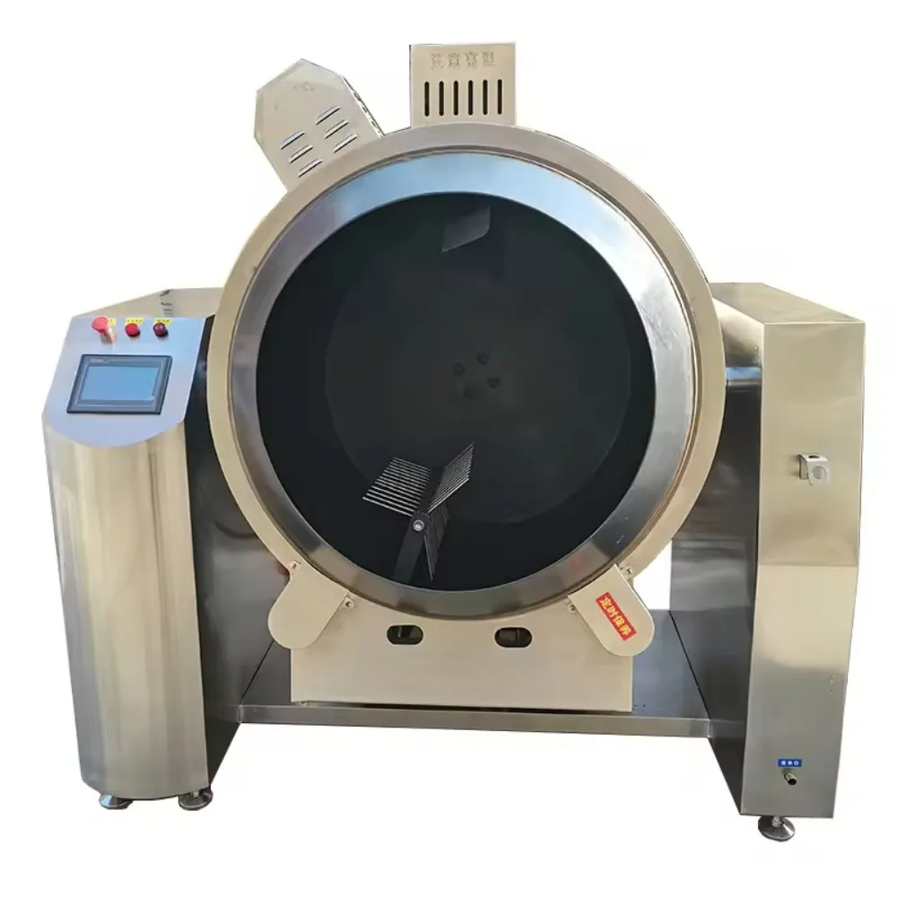 Large Capacity Smart Automatic Rice Frying Machine - Kitchen & Industrial Cooking Drum, Commercial Cooking Equipment