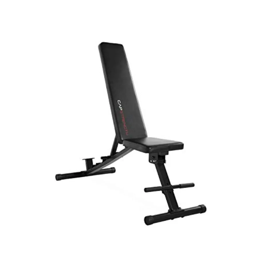 Multi-Purpose Adjustable Utility Strength Training Weight Bench Steel Frame with Non-Slip Surface Black and Gray Durable Design