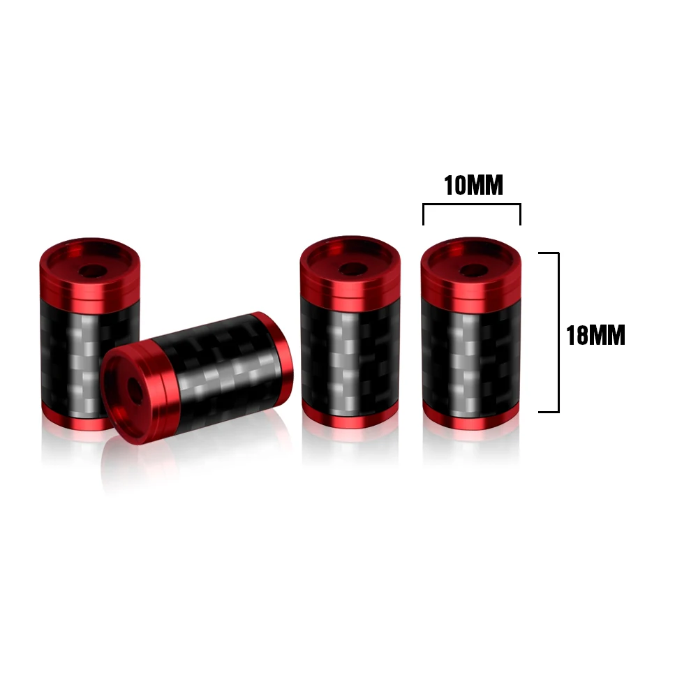 1Set Aluminum Carbon Fiber Styling Anti-theft Auto Tire Valve Caps Wheel Tires Stem Airtight Covers For Tesla Model 3 Y X Z LOGO