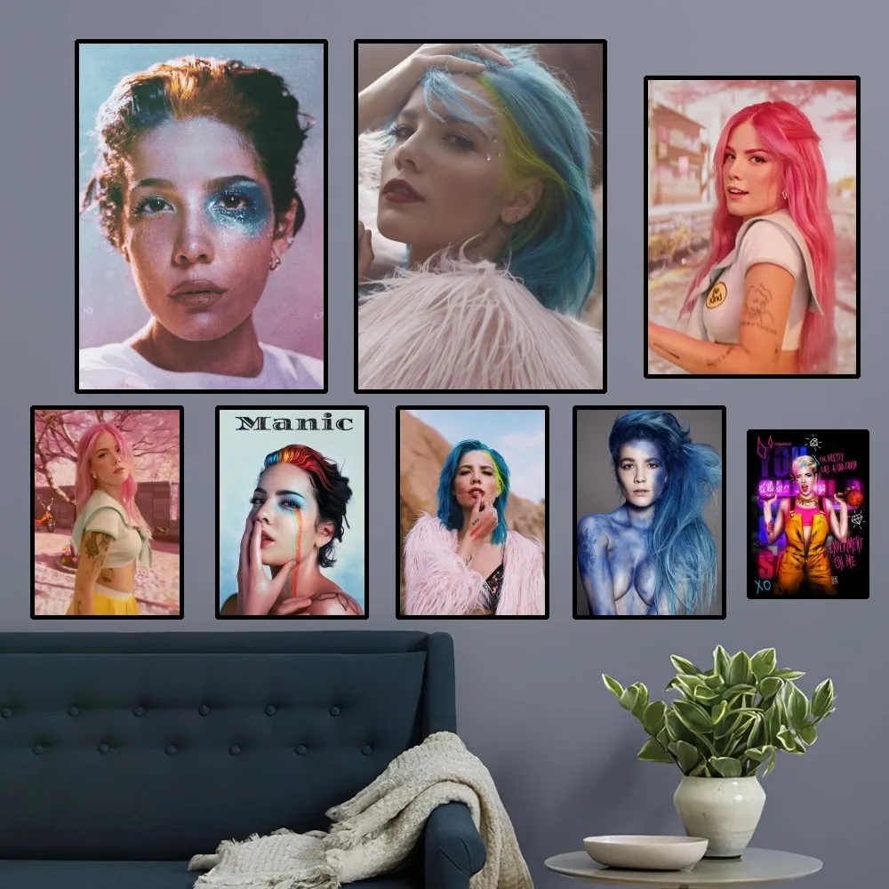 Halsey Singer Poster Home Room Decor Aesthetic Art Wall Painting Stickers Canvas Painting