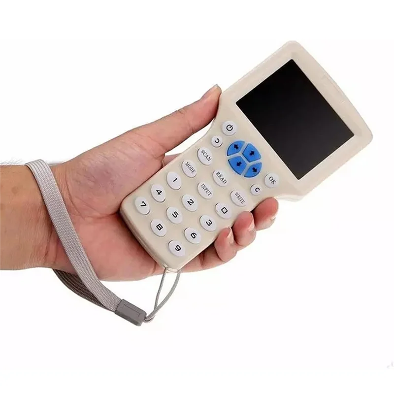 Полностью усовершенствованный считыватель RFID-карт, горелка: IC/ID, английский 10-частотный RFID-декодер, ручной NFC-сканер для карт 125 кГц, 13,56 МГц