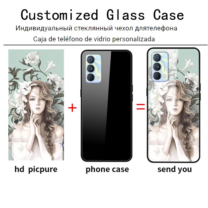 DIY Personalized Glass Phone Case For Samsung Galaxy A23 A22 A13 M23 S21 S22 Ultra Plus 4G 5G A03 Core A52S Cover Customized