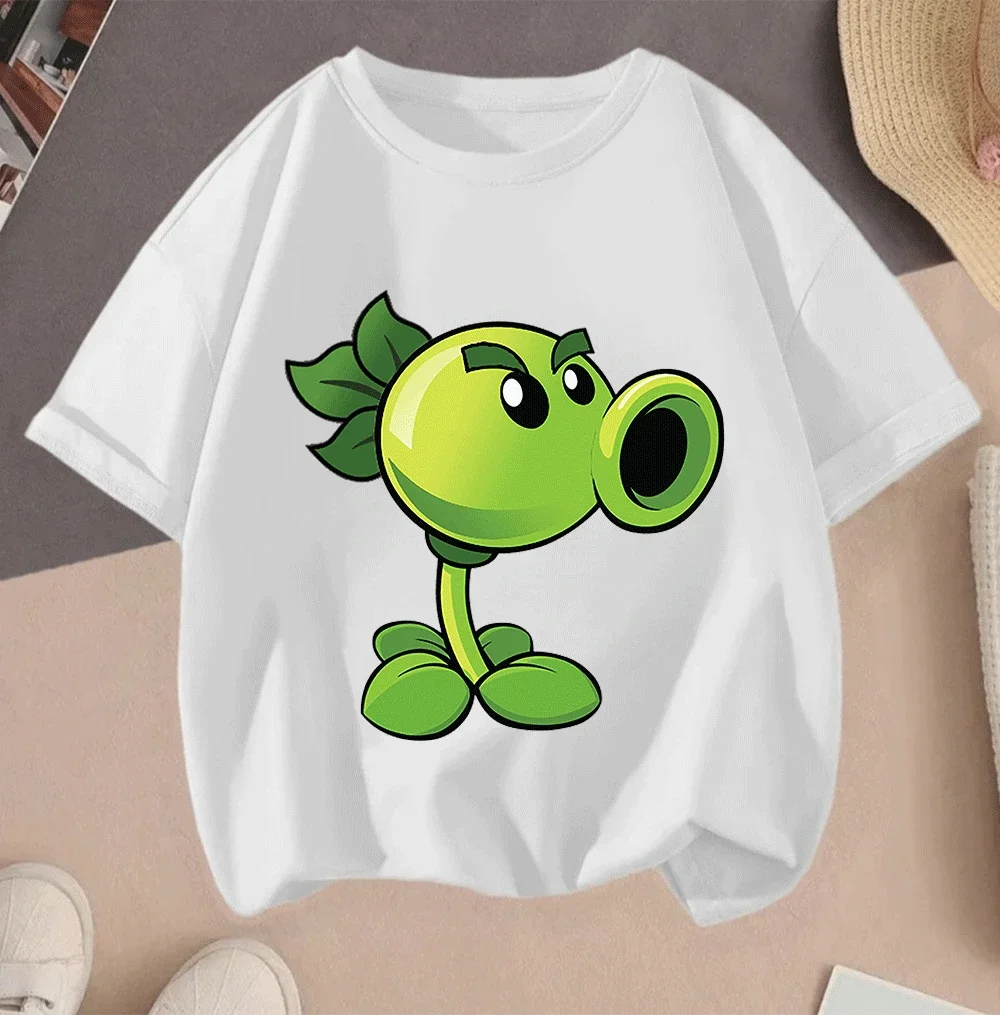 

2Dhotsaleteenagerplantsvszombiescartoonshort Sleeveprintcasualsummertee2026forkids