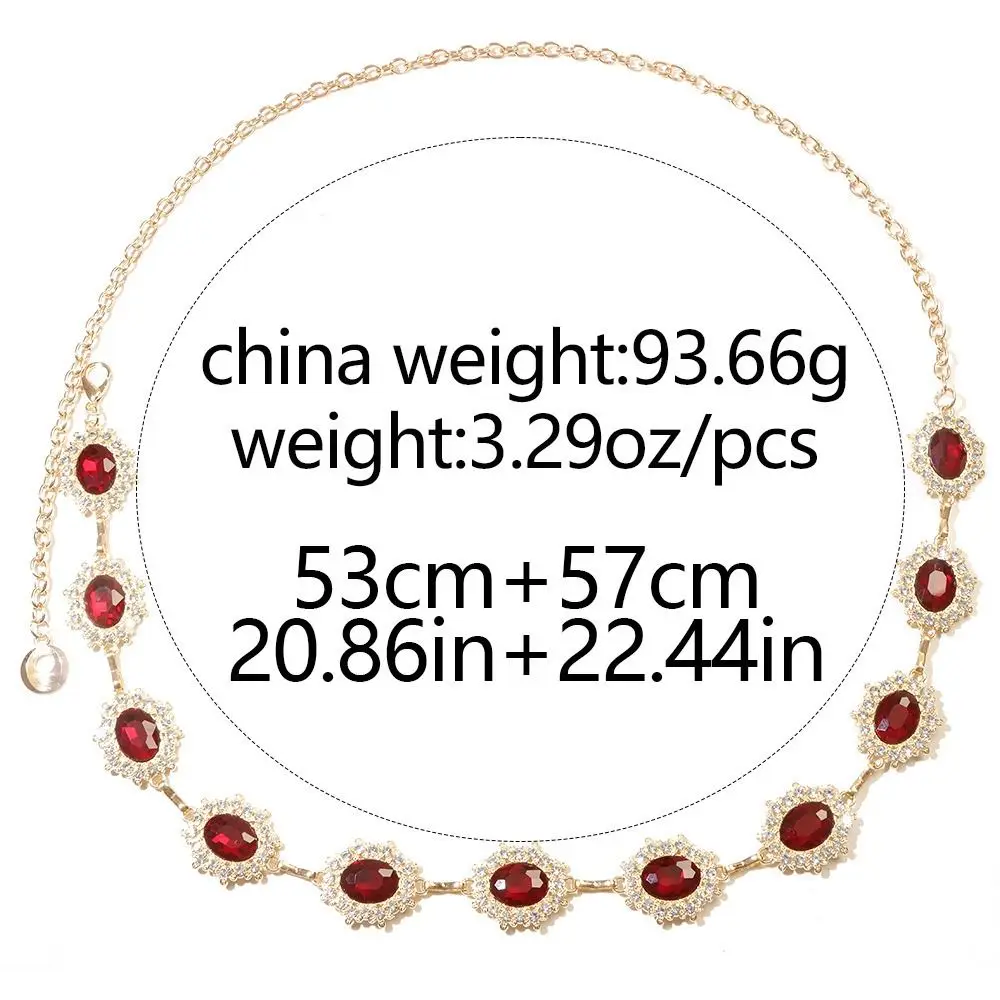 Unique Metal Colorful Crystal Waist Chain Gold Kawaii Rhinestone Belly Belts Alloy Chain Y2K Waistband Women