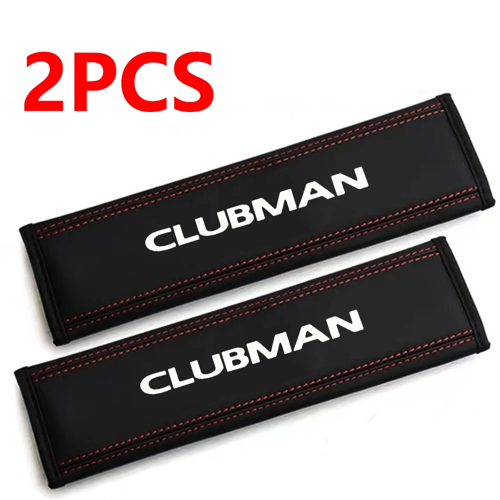 2PCS High Quality Car Seat Belt Protection Shoulder Pad Cover For MINI CLUBMAN Countryman John John Cooper Works PACEMAN S