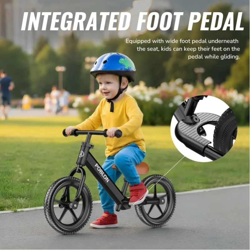 Leichtes Kleinkind-Laufrad ohne Pedale, Kinder-Trainingsfahrrad mit verstellbarem Sitz und Lenker für 18 Monate bis 5 Jahre alte Kleinkinder, geeignet für Indoor- und Outdoor-Aktivitäten.