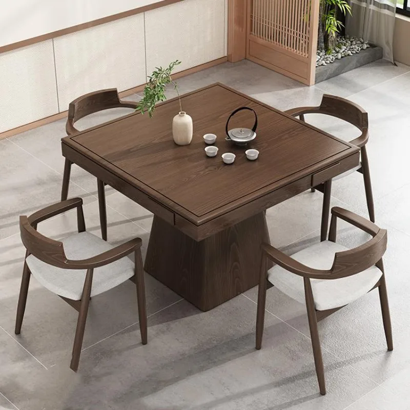 

Solid Wood Eight Table Four Square Immortals Dining Rock and Chair Combination Slab Ate Chess Balcony Bed Bedroom Bedside Cafe