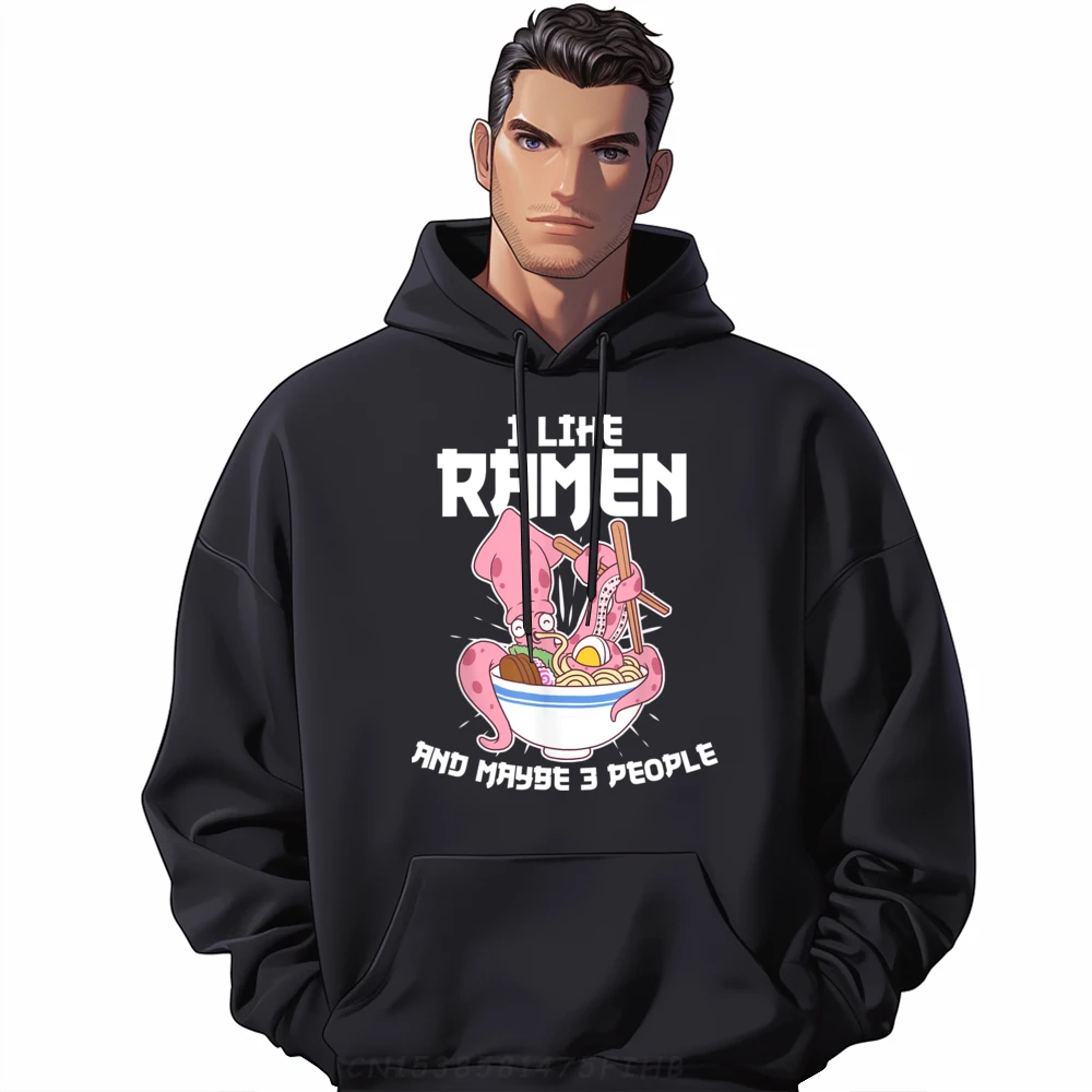 I Like Ramen And Maybe 3 People Manga Mens Graphic Tshirts Men Long Sleeve Tee Men Christmas Sweater Long Sleeve