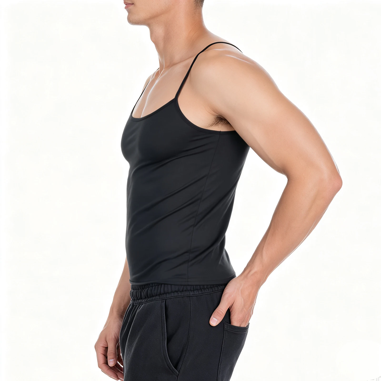 Trainings-Unterhemd Sommer Herren Sport Gym Slip Tanktop Ärmelloses Jogging Fitness Weste Muskel Slim Fit Oberteil Bodybuilding Shirt – Detail 10