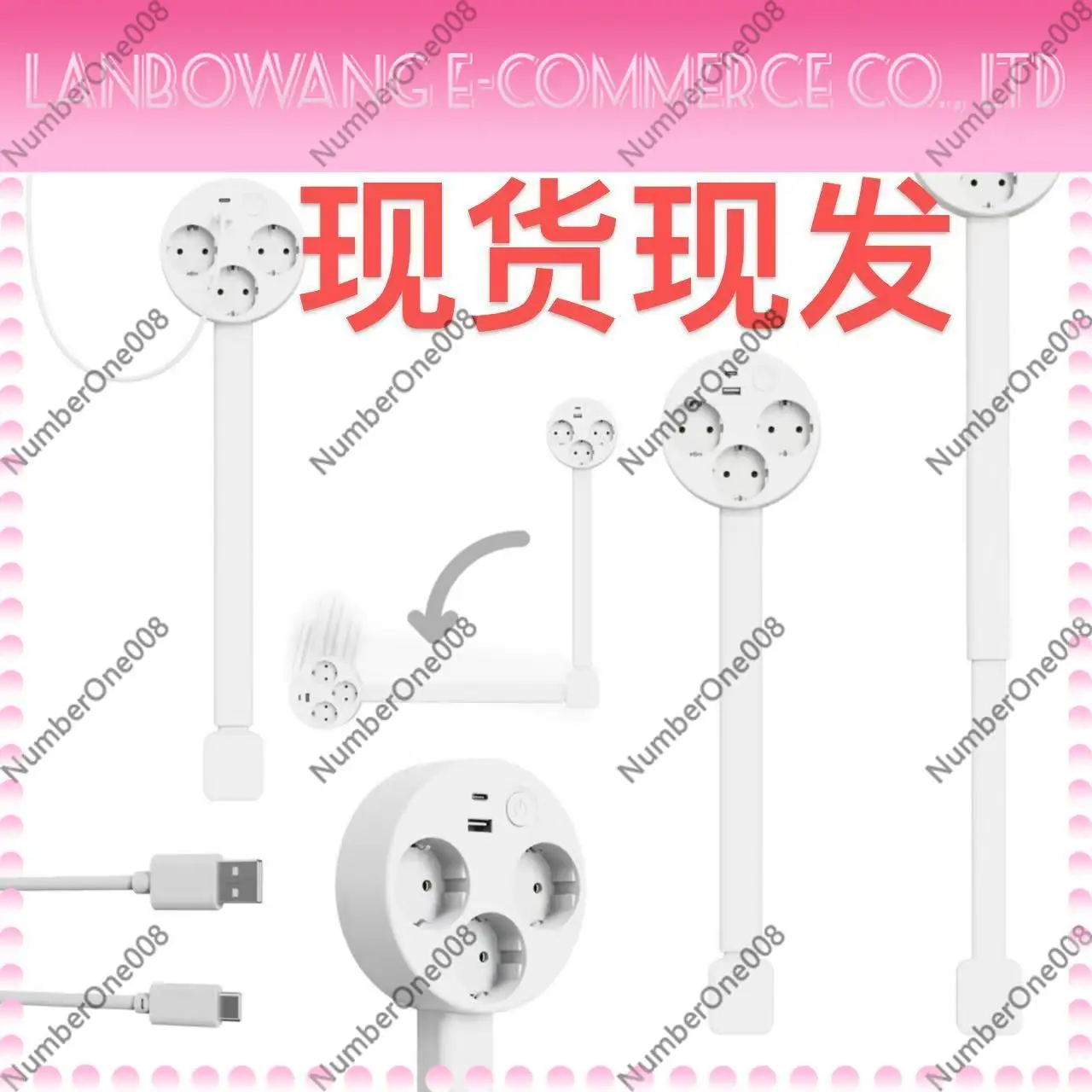 Cross-Border Electrical Outlet Extender Sofa Nightstand Power Expansion Socket European Standard Wall Adapter