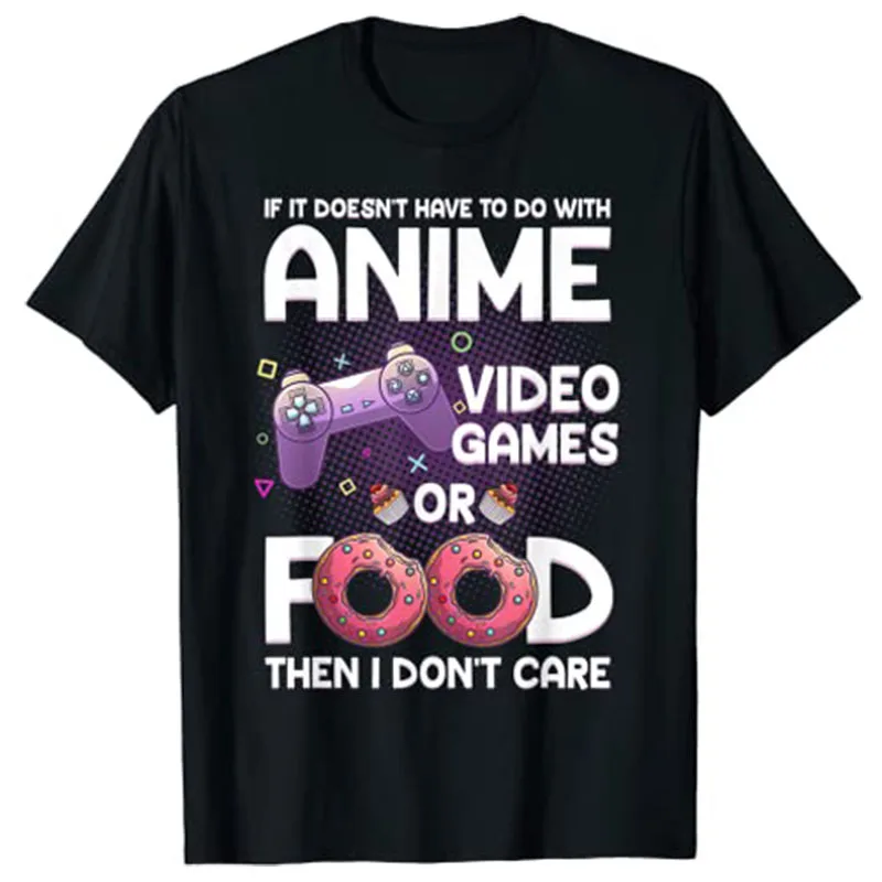 Anime Art for Women Men Teen Boys Gamer Anime-Lovers T-Shirt Life Style Tee Tops Video Game Cartoon Manga Graphic Clothing Gift