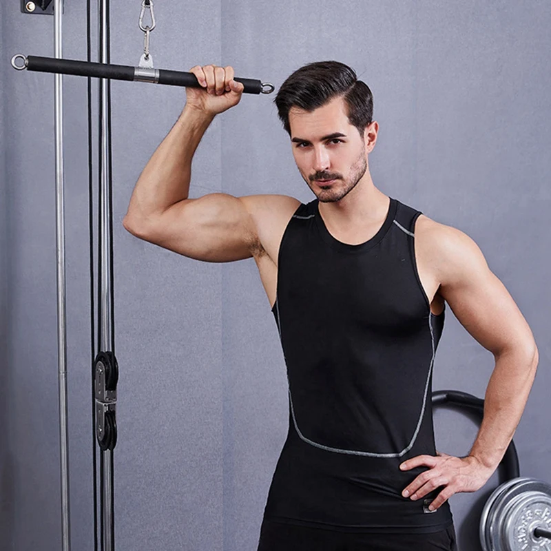 ثلاثية الرؤوس ذات الرأسين، مرفق سحب للأسفل، وزن الصالة الرياضية لمعدات كمال الأجسام في صالة الألعاب الرياضية المنزلية - AC17