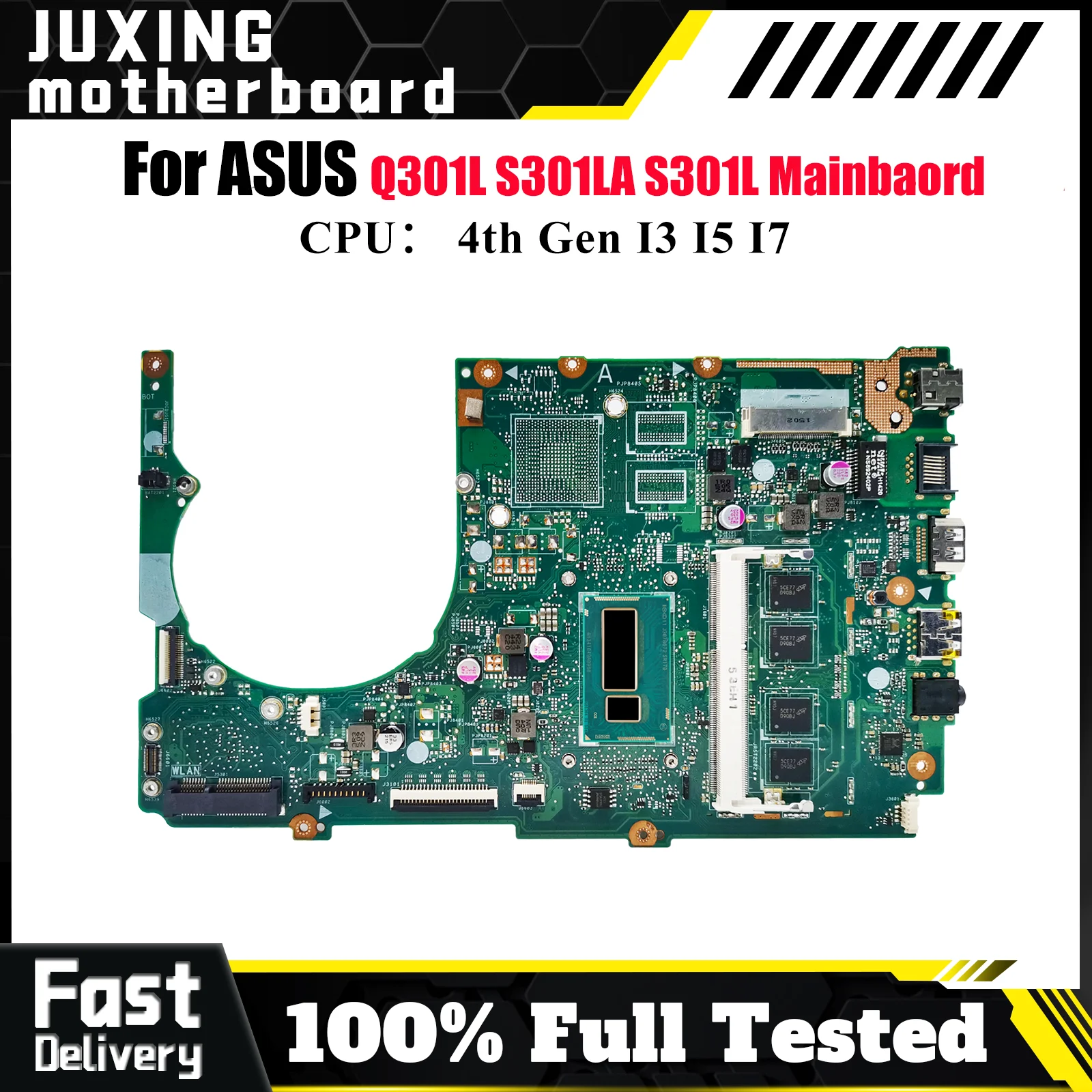 

S301LA Материнская плата для ноутбука ASUS VivoBook S301L Q301L S301LP S301LA Материнская плата для ноутбука с процессором I3 I5 I7 100% tests OK быстрая доставка