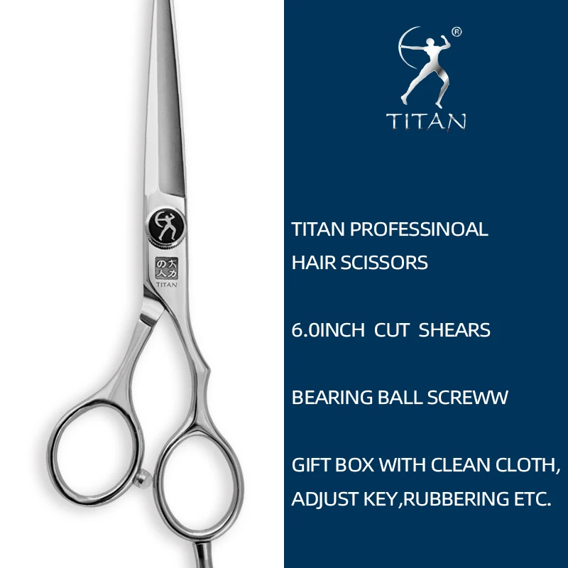 Titan-Tijeras profesionales para cortar el cabello, 5,5 pulgadas, 6,0 pulgadas, para peluquero