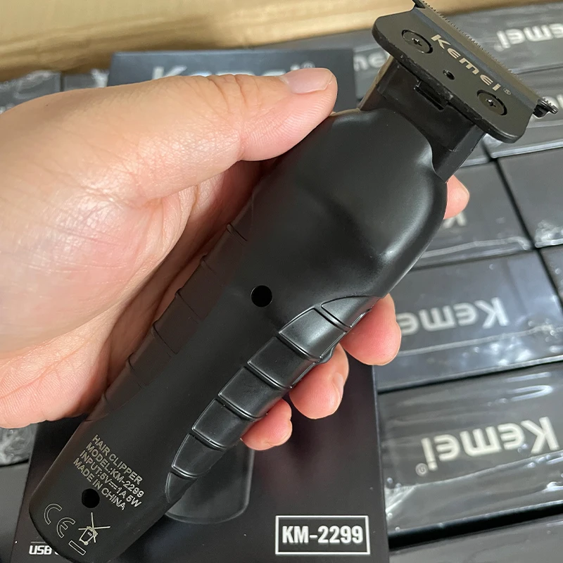 Kemei 2299 Kapper Draadloze Tondeuse 0mm Zero Gapped Carving Clipper Detailer Professionele Elektrische Afwerking Snijmachine