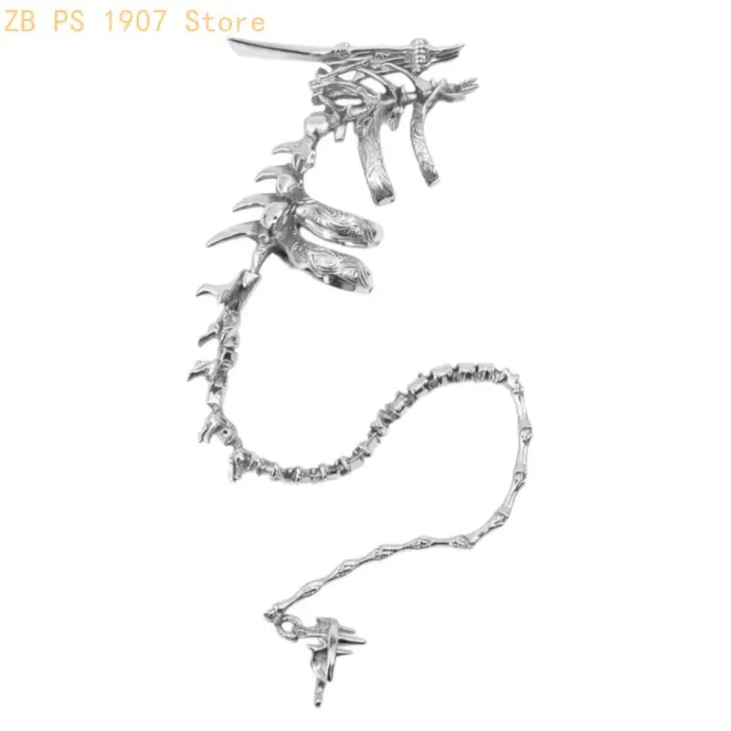 Alternative Silver Tone Skeleton Stacking Rings Gothic Punk Jewelry Fashionable Dark Themed Accessory For Teens 55KA