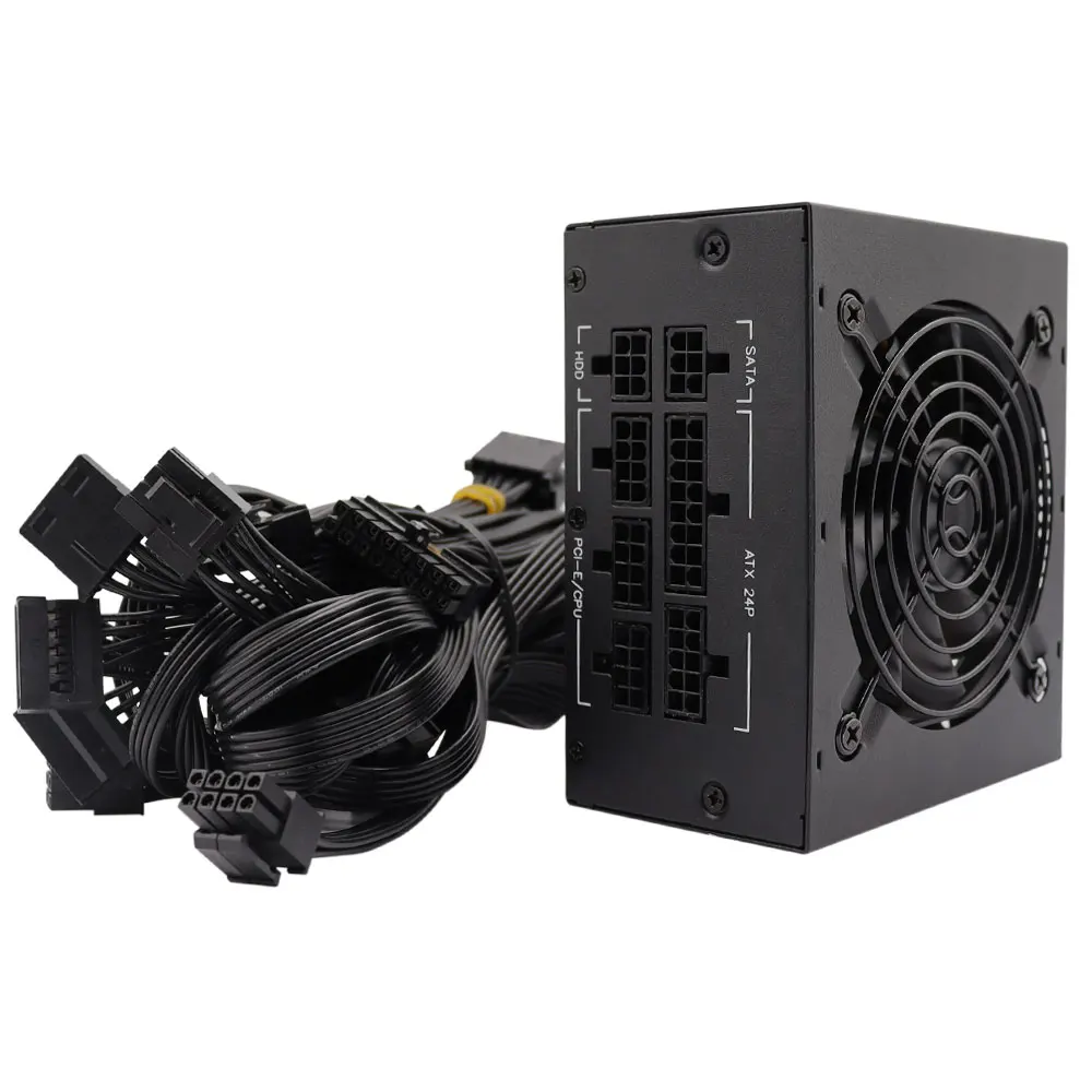 Imagem -02 - Sfx Gaming pc Fonte de Alimentação Psu Módulo Completo para Jogos Grandes Escritório e Uso Doméstico Classificado 700w Max 750w Mineração 24pin Novo