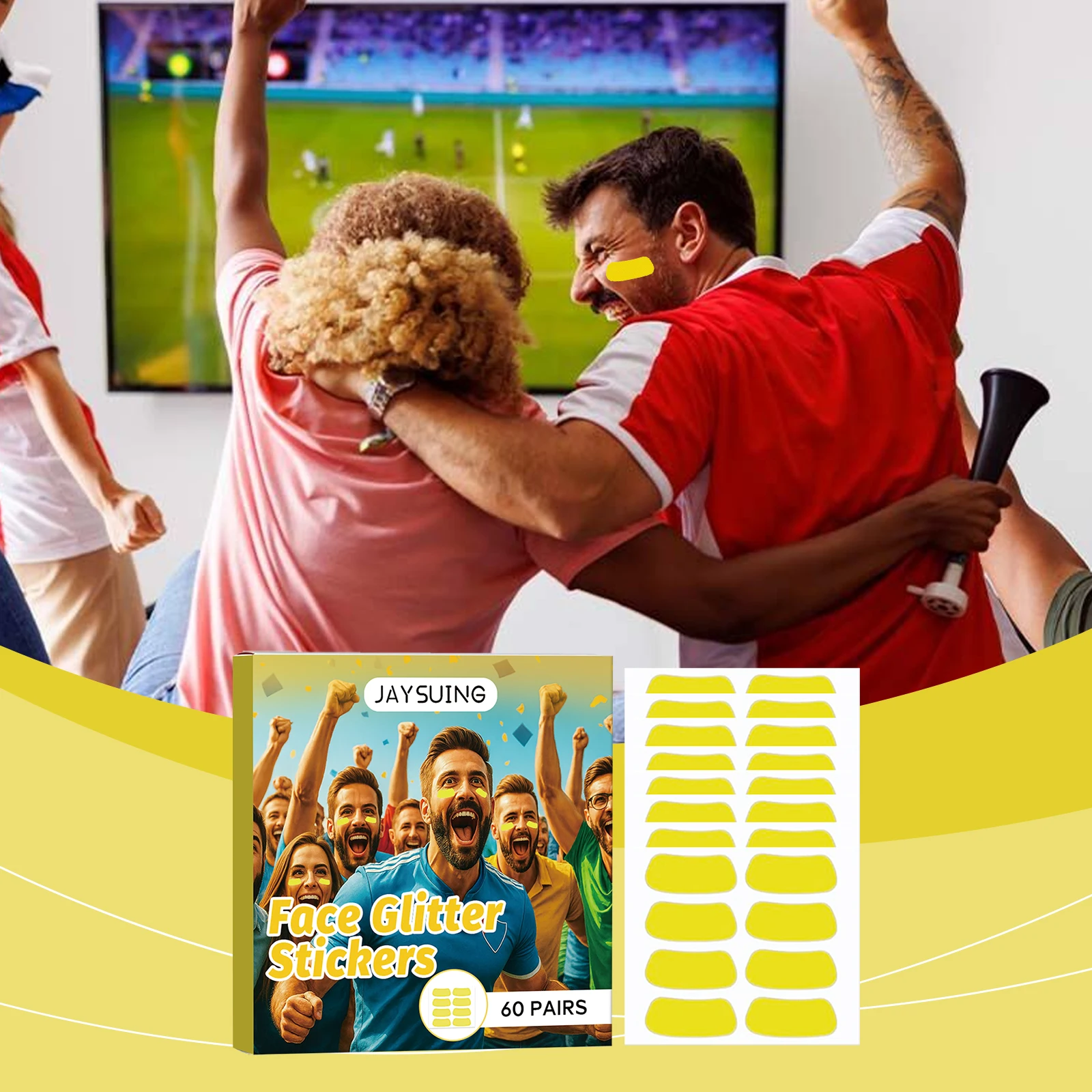 

Baseball Party Glitter Stickers Create Football Baseball Party Vibe Styling Face Stickers Perfect for Game Cheering Photo Shoots