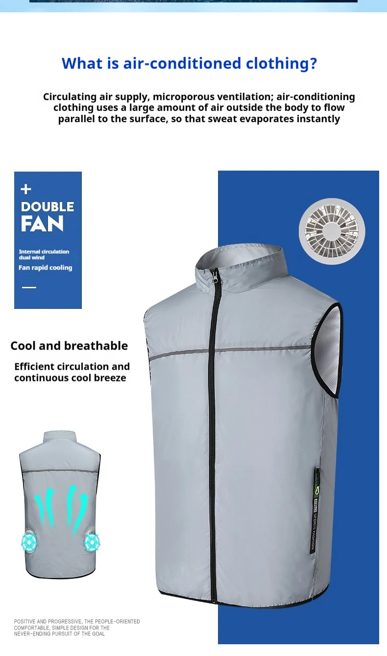 Summer Air Conditioning Suit Heatstroke Prevention Vest Men's and Women's High-tech Universal Camouflage Cooling Fan Suit