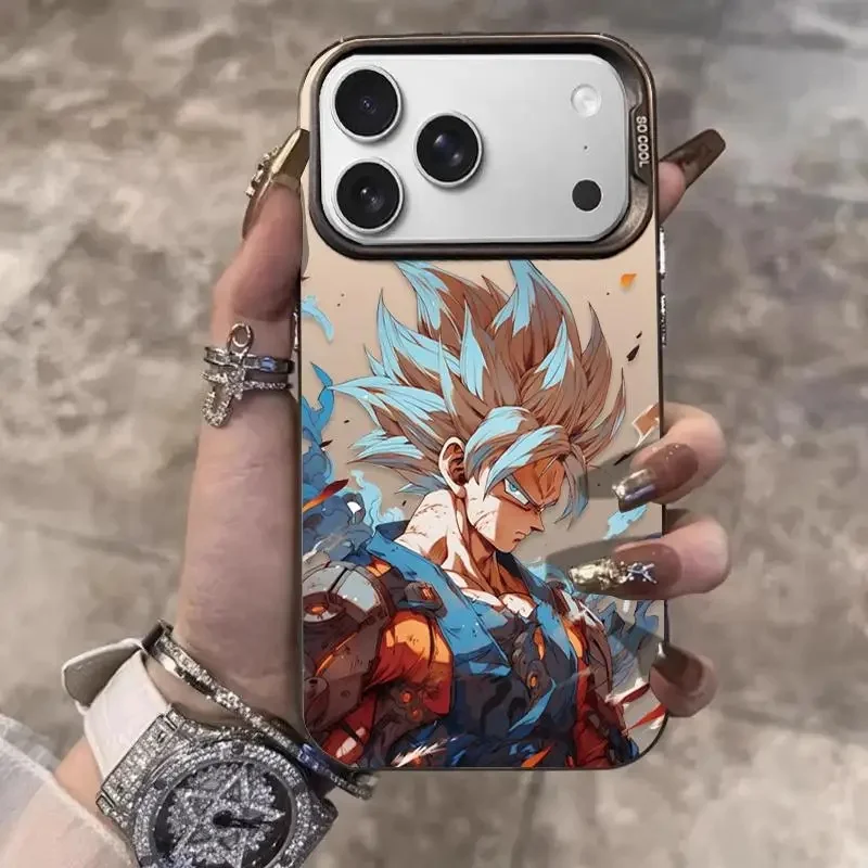 

3D anime Cute Dragon Ball Son Goku Phone Case for iPhone 13 12 11 14 15 16 17 Pro Max Plus cartoon Super Saiyan shockproof Cover
