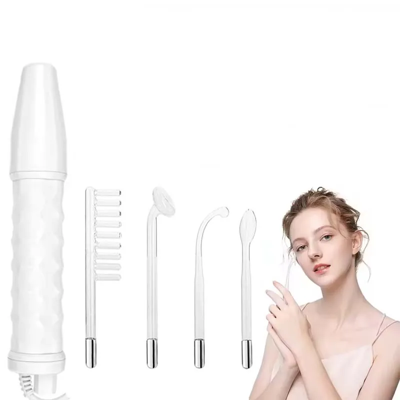 Profesjonalny przenośny aparat do terapii skóry, różdżka wysokiej częstotliwości do leczenia trądziku, liftingu twarzy, skierowany do pielęgnacji skóry twarzy.