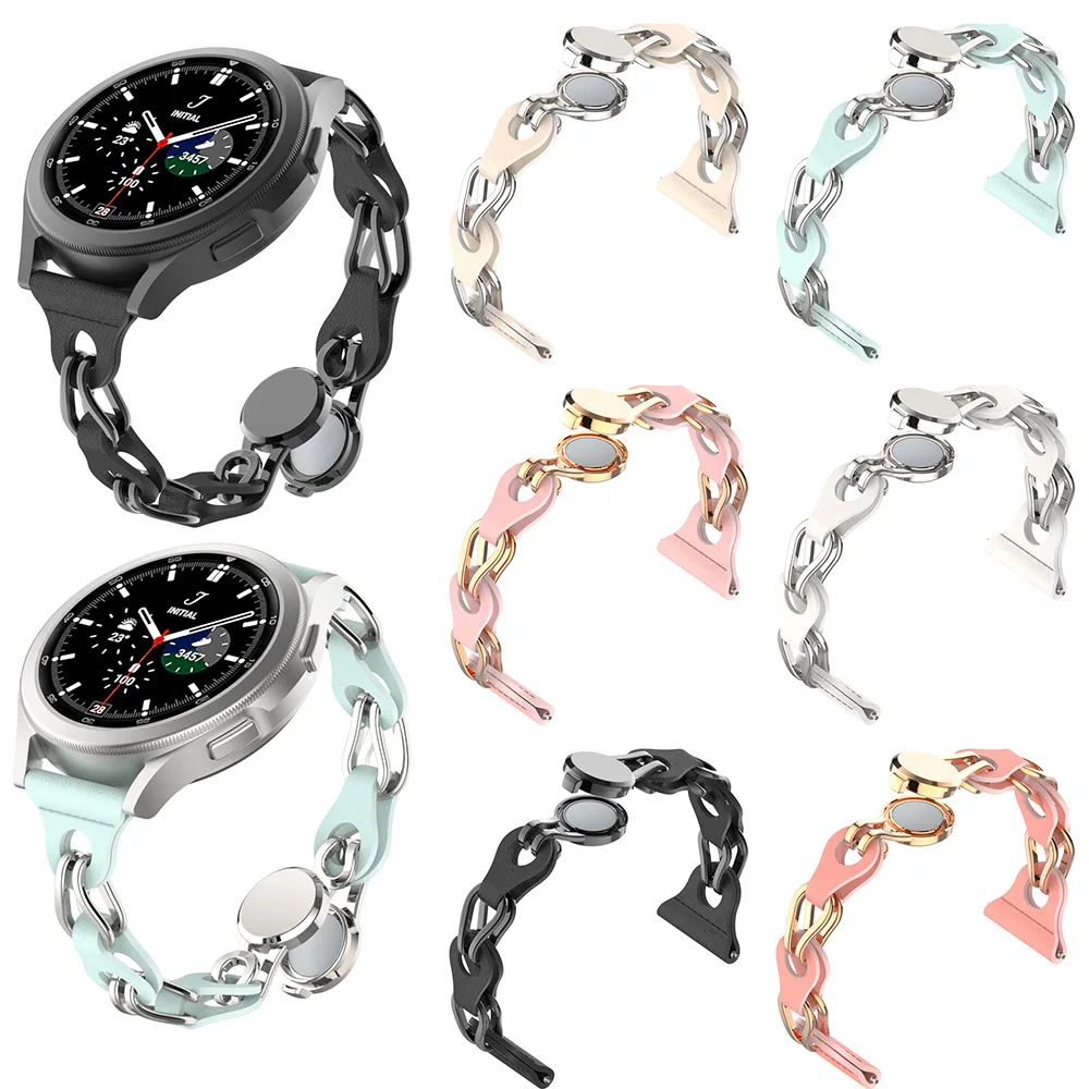 18 مللي متر 20 مللي متر 22 مللي متر الفرقة لهواوي GT4 5 6 41/46 مللي متر GT5pro 42 مللي متر حزام مغناطيسي ل Amazfit Bip5 6 غالاكسي ساعة 7 6 5 4 النساء سوار #6