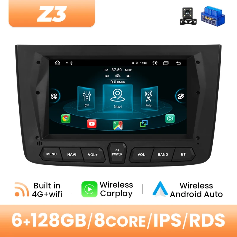 Draadloze Carplay Autoradio Speler Voor Alfa Romeo Mito 2008-2012 AI Voice Android 14 4G Wifi DSP IPS RDS GPS 8 GB 128 GB Navigatie