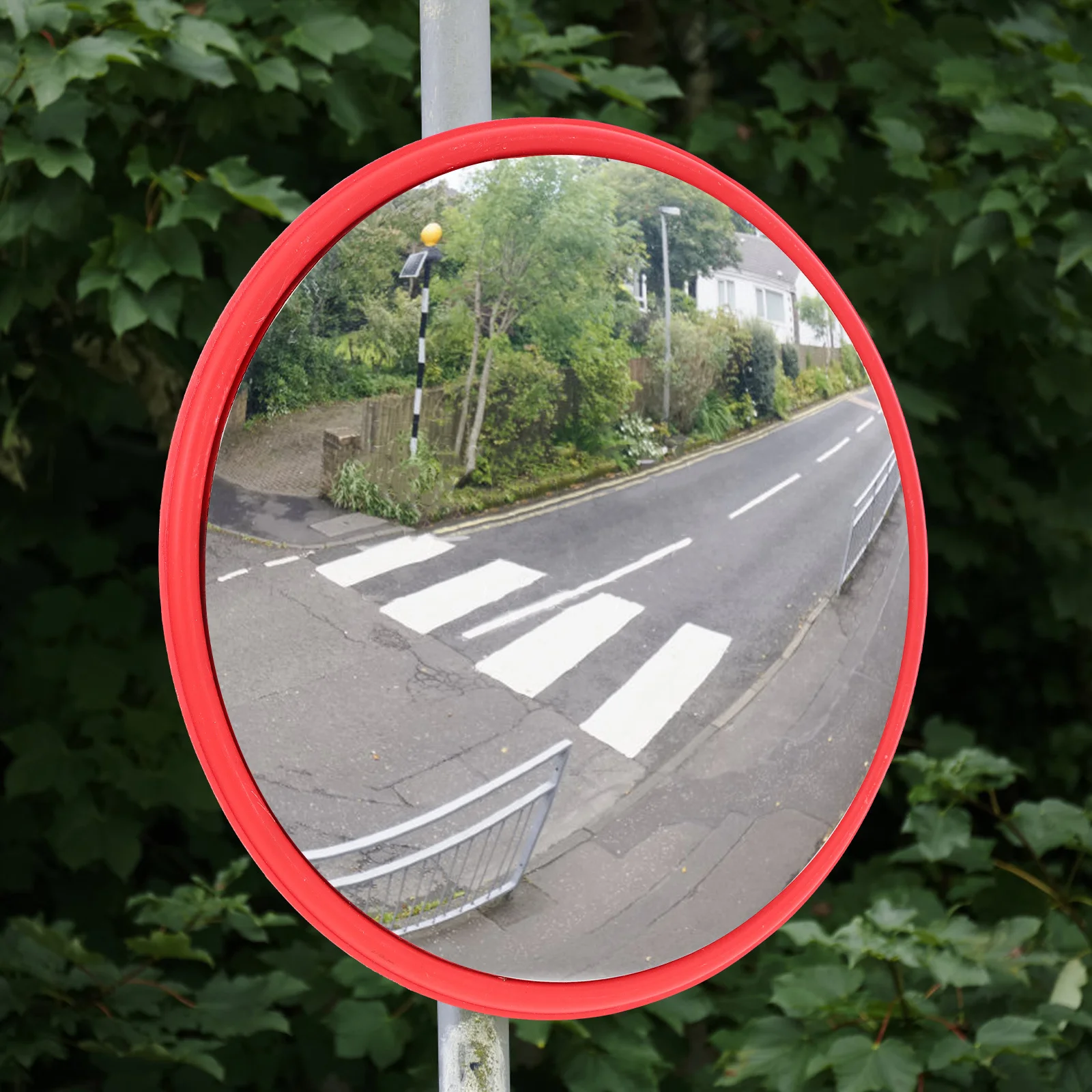 مرآة أمان بزاوية واسعة 30 سم محدبة عالية الدقة لوقوف السيارات في الزاوية الخارجية وأمن البقع العمياء