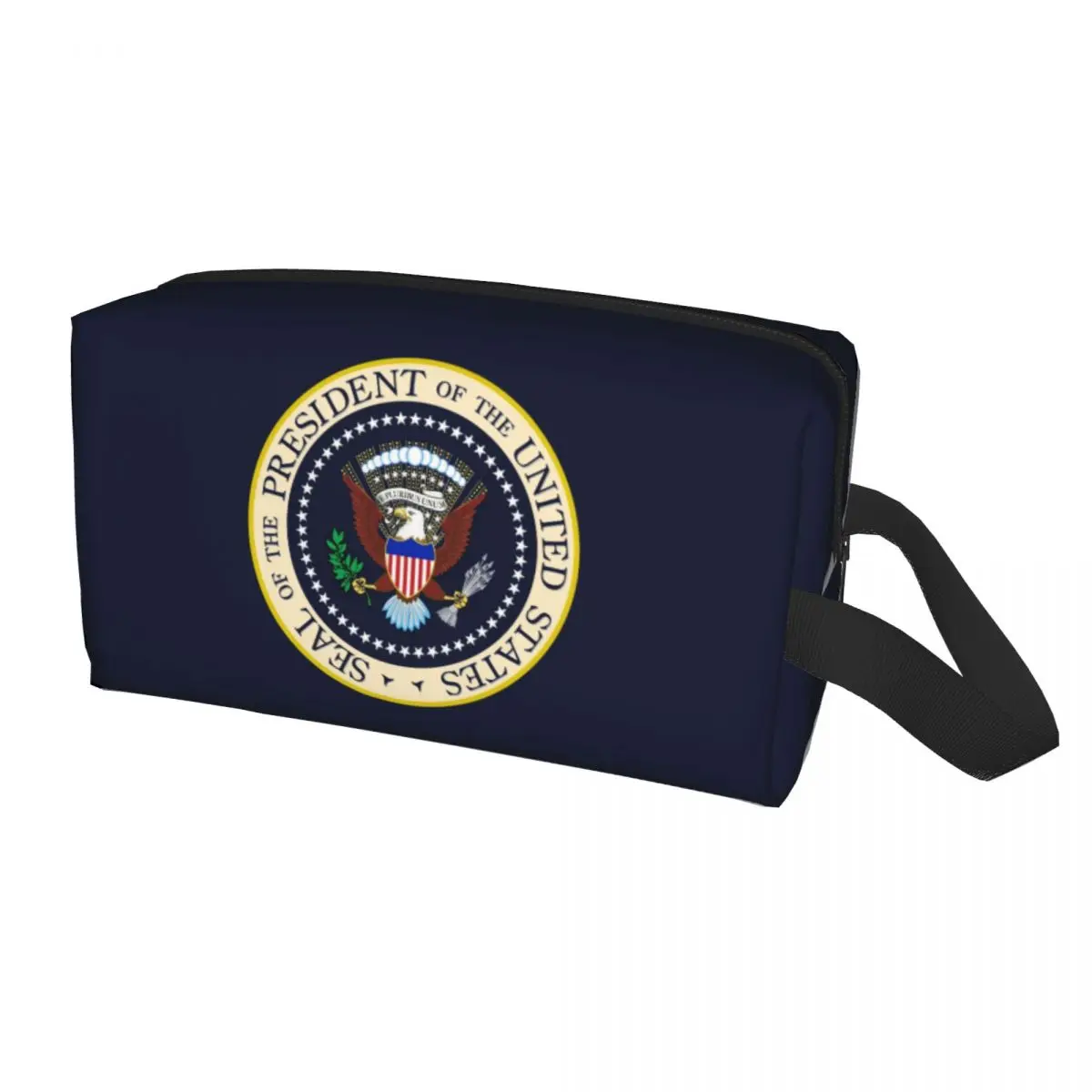 Custom The President Of The United States Makeup Bag Travel Kawaii Donald Trump USA Vote Election Presidential Logo Toiletry