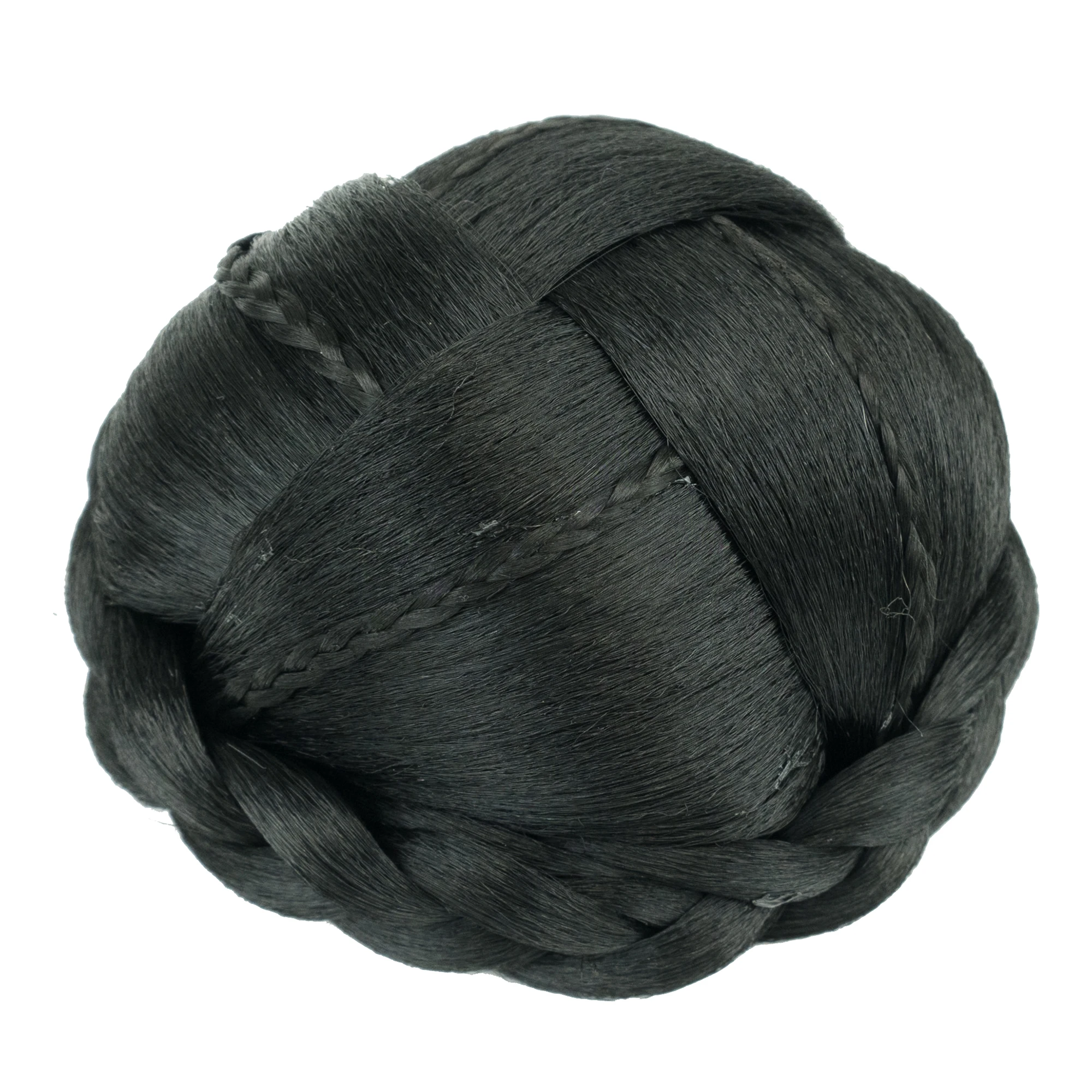 غطاء كعكة الشعر الاصطناعية المضفر على شكل كعكة شعر على شكل كعكة شعر على شكل دونات Scrunchie للنساء لقطعة شعر الراقصة