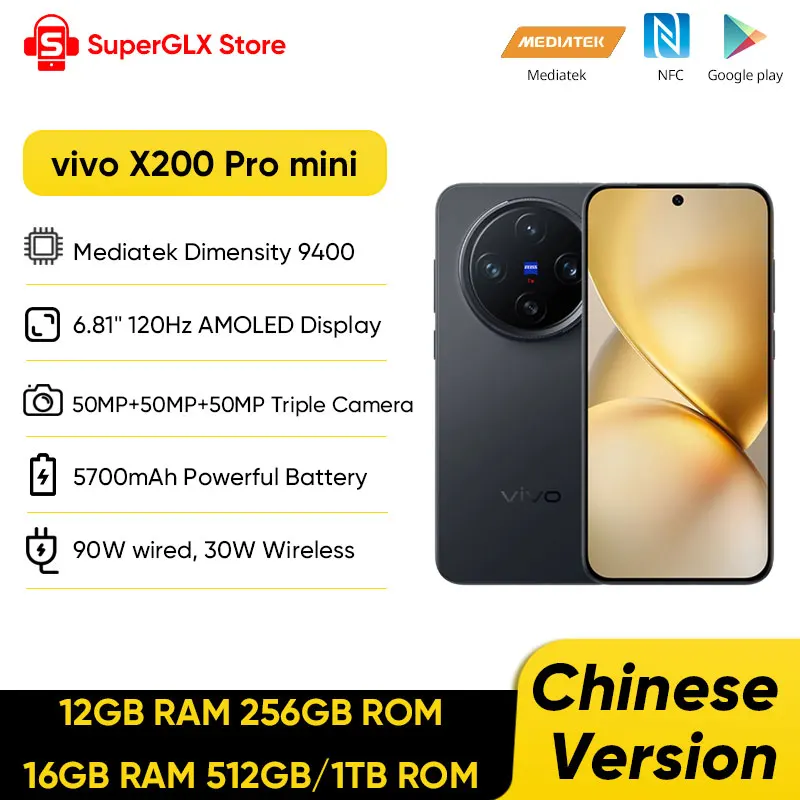 New Vivo X200 Pro Mini Smartphone Dimensity 9400 6.31