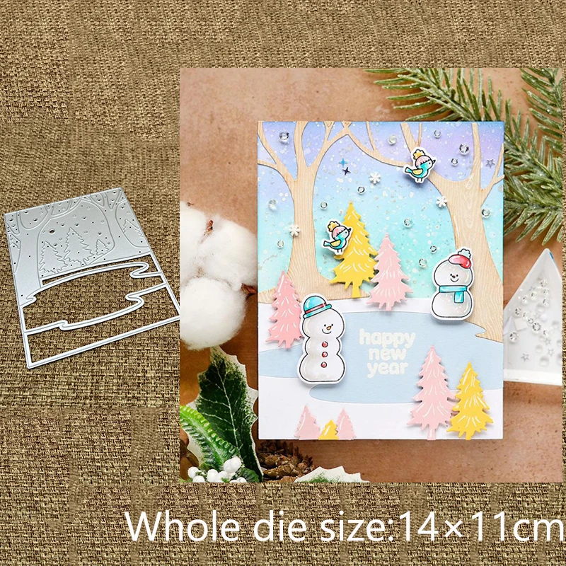 

Новый дизайн, металлический трафарет, пресс-формы, зимнее украшение для озера, высечки для альбома, бумаги, карточек, тиснения