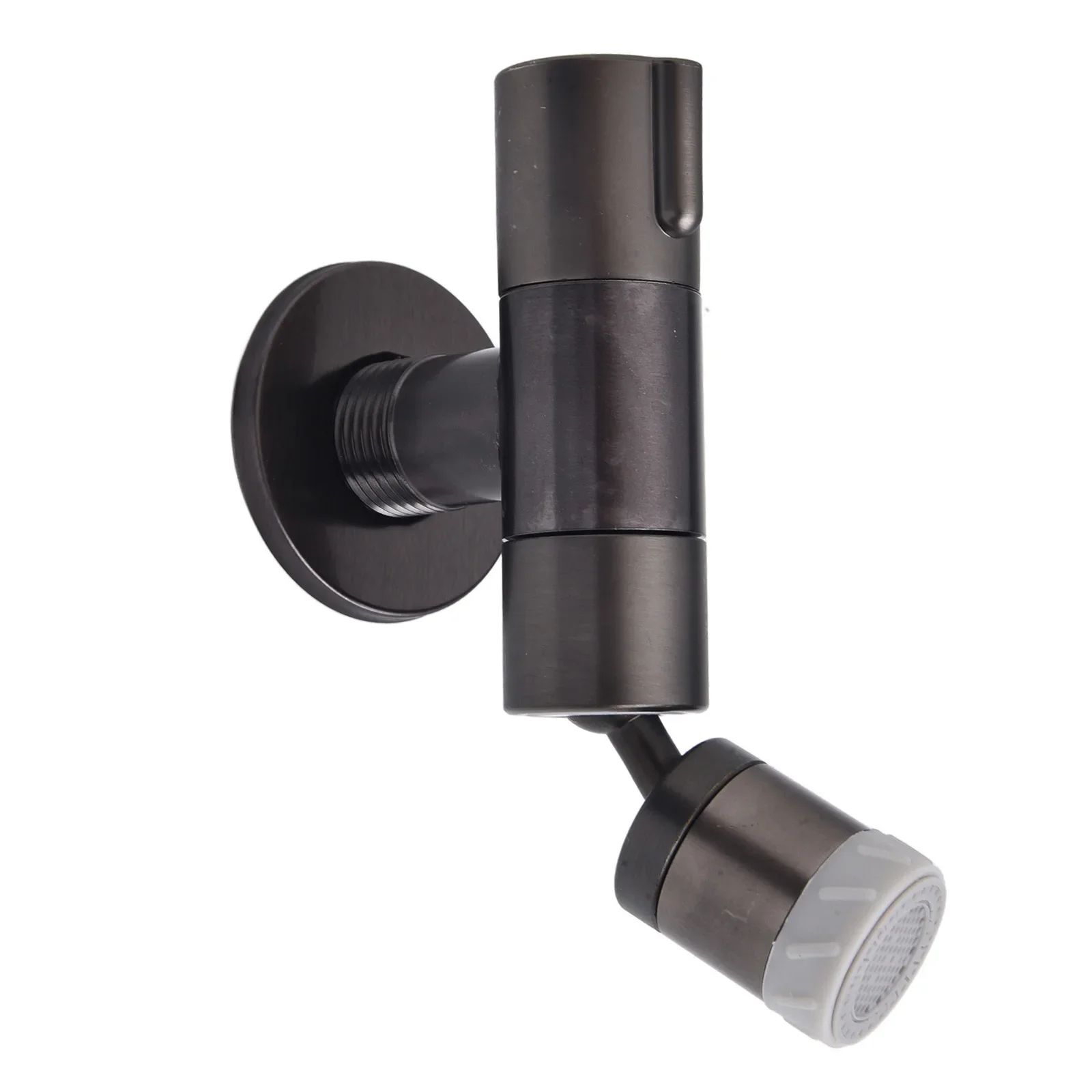 Brass Single Hole Wall Mounted Faucet with 360 Degree Rotation for Bathroom Sink Balcony Mop Pool Water Control and Cleaning