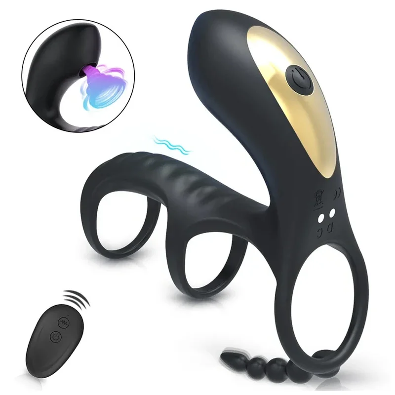 3 in 1 couple sucking vibrator with dual motor Cockring wireless cock ring adult sexy toys for men delay ejection penis