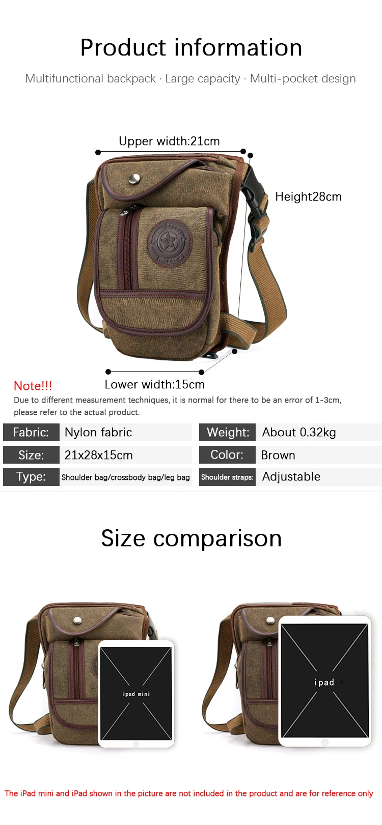 Leg Bag Men Drop Waist Fanny Pack Motorcycle Rider Tactical Military Messenger Cross Body Outdoor Sports Male Belt Hip Bum Bags