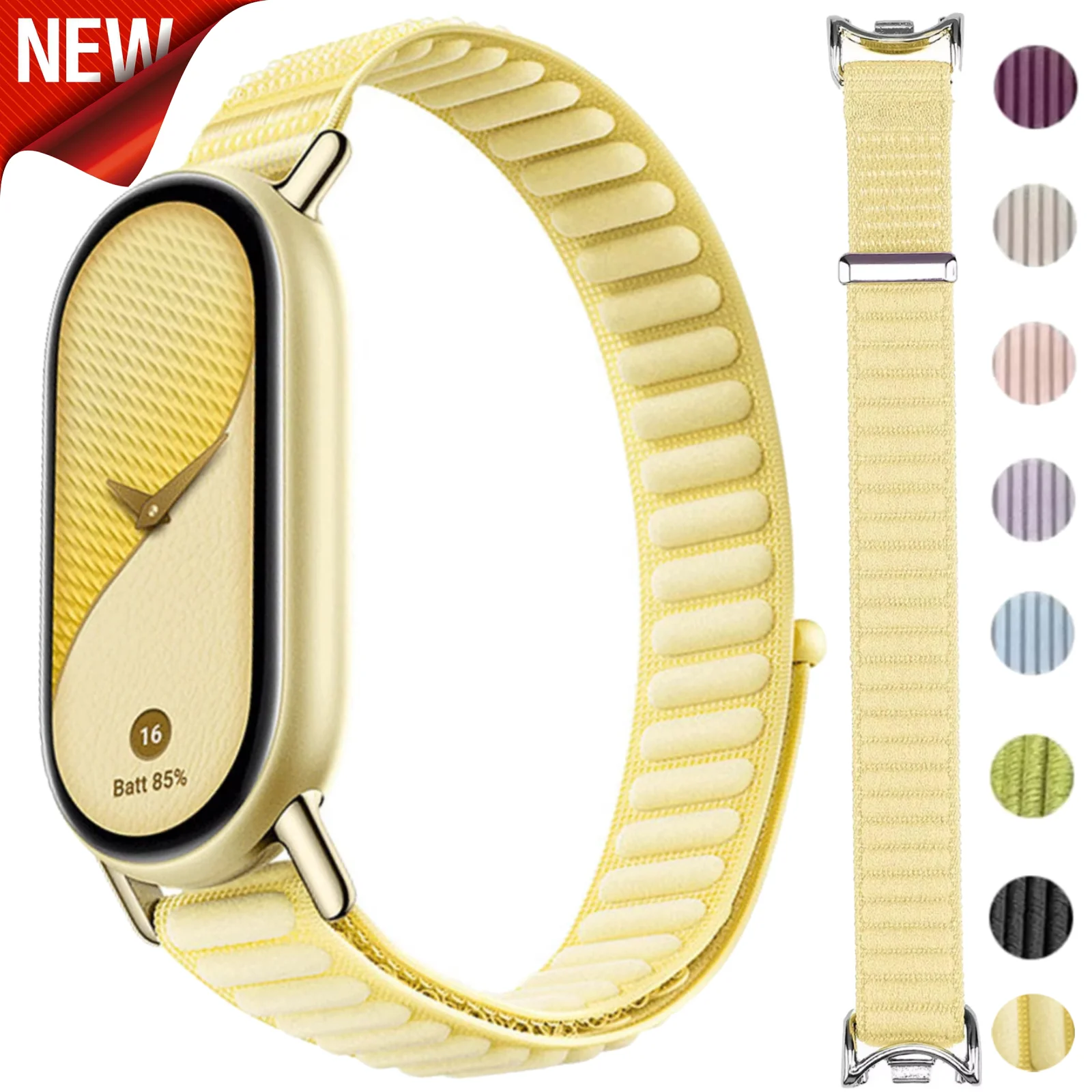 Nylon Strap for Xiaomi Mi Band 11 10 9 8 Sports Soft Breathable Fitness Wristband Watchband for Mi Band 10 9 8 Strap Accessories