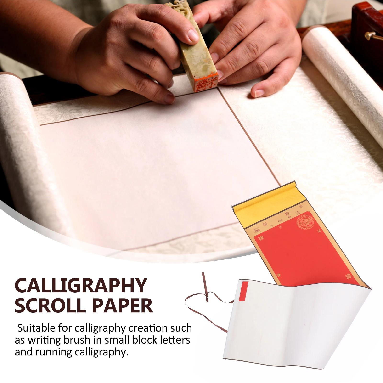 

Vintage Calligraphy Thickened Kids Painting Scroll Paper For Diy Chinese Painting Scroll Art Decoration Red Blank Paper For Home