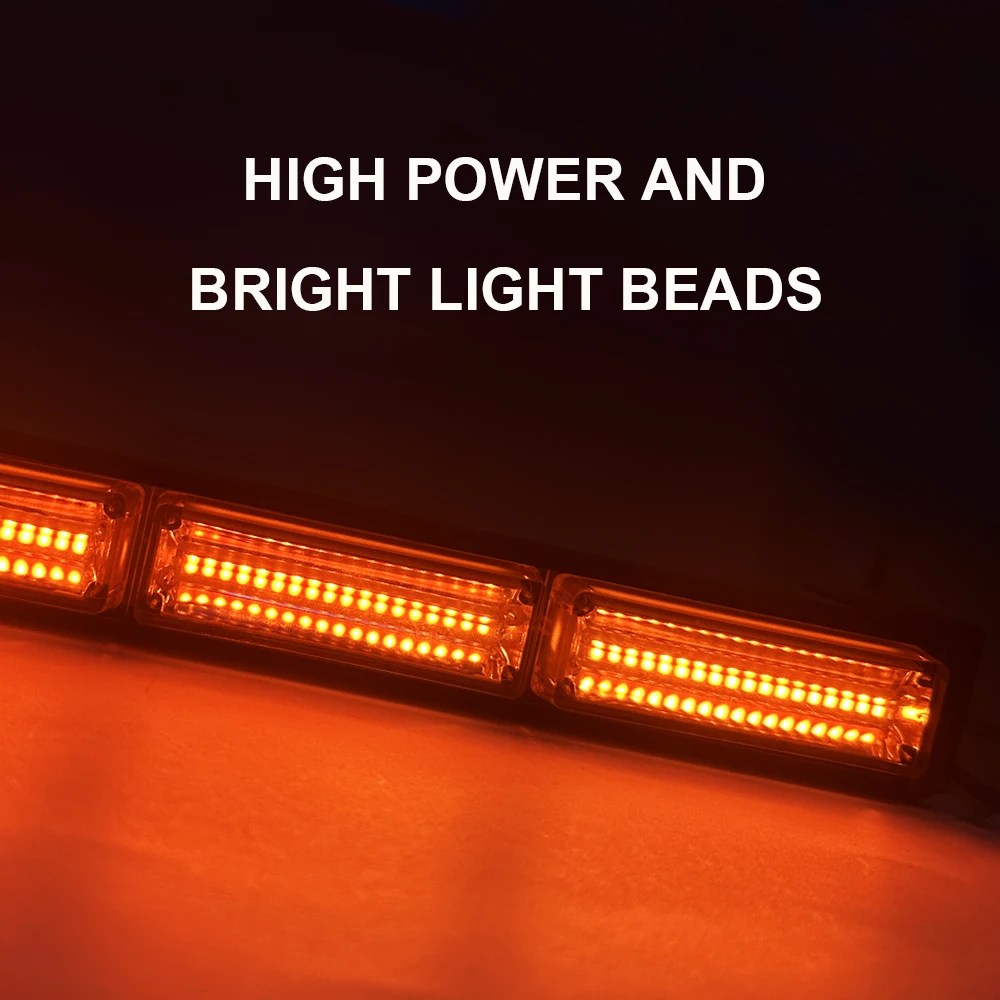 New 3in1 Traffic Emergency Flashing COB Light Bars Strobe Light Bar Vehicle Warning LED Waterproof Flashlight for Trucks Boat