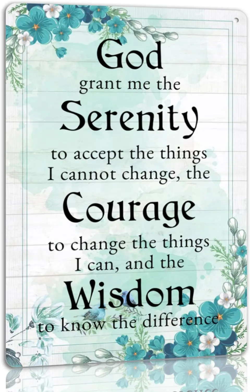 جرانت الله لي الصفاء تين تسجيل خمر علامات معدنية الصلاة الصفاء غرفة الصلاة جدار ديكور 8x12 بوصة #1