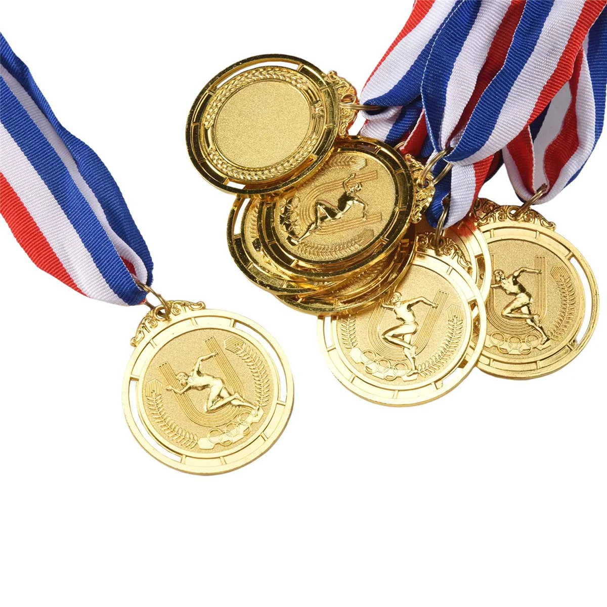 A71P ميداليات فارغة لأي مسابقة ميدالية جائزة الذهب والفضة ميداليات الأطفال الفائزين مكافأة شارة تشجيع #3