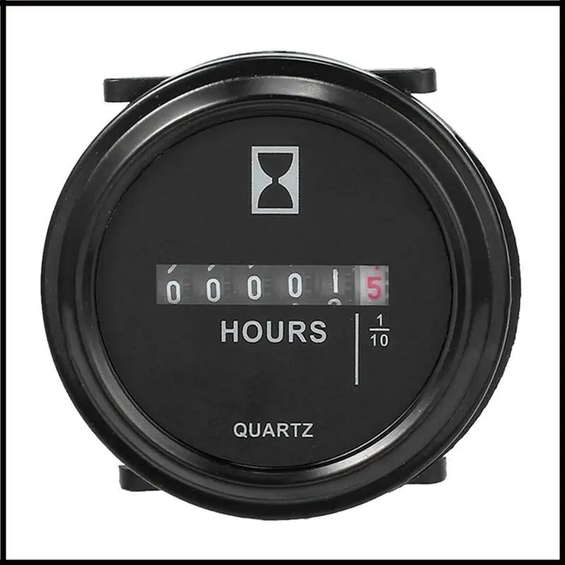 for DC 6-80V Mechanical Hour Meter Gauge Counter for Diesel Engine Generator Motorcycle