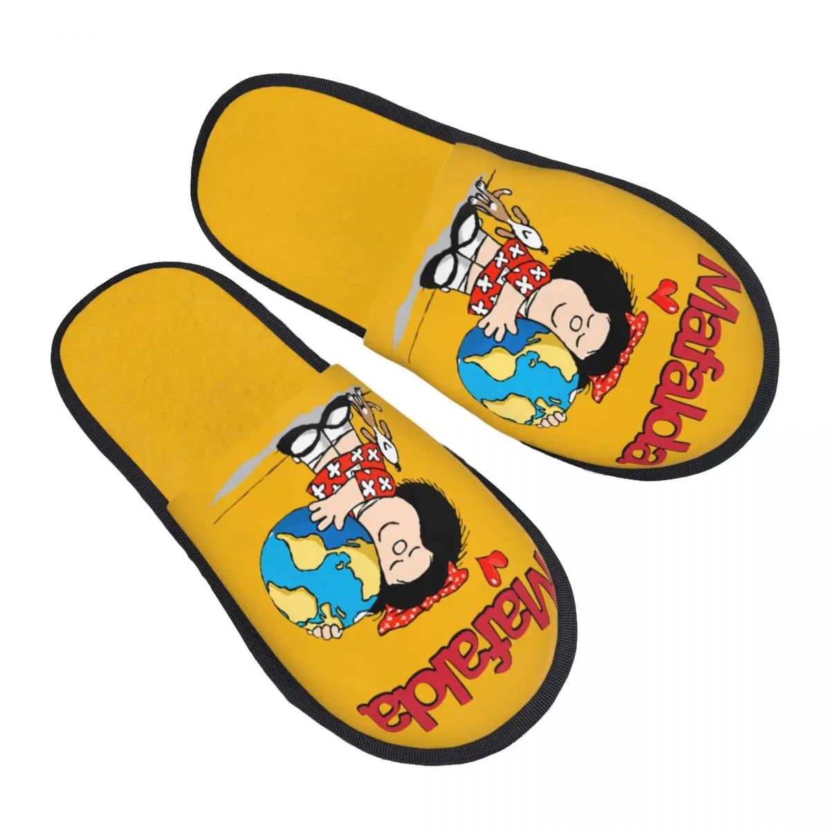 

Memory Foam Slippers Women Cozy Warm Quino Comic Cartoon House Slippers